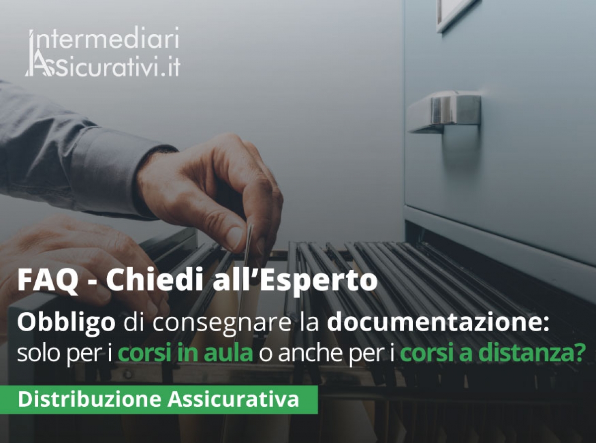 L'obbligo per gli enti di formazione e aggiornamento di consegnare la documentazione si riferisce solo ai corsi in aula o anche ai corsi a distanza?